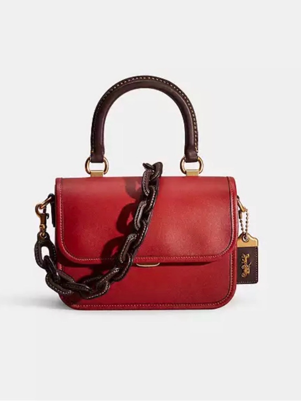 COACH 1941 Rogue 3 Way Top Handle/Crossbody In Colorblock - Red CO460